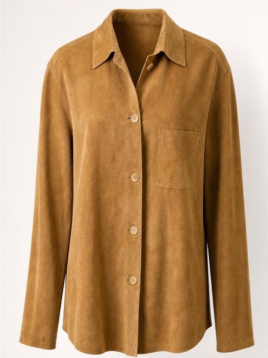 Nigel Preston Jackets & Blazers - Nigel Preston Suede Button-Front Shirt/Jacket, tan, unlined, S, EUC